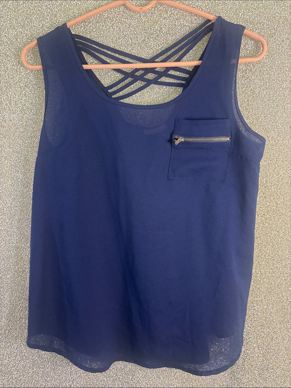 Mine sleeveless blouse size M